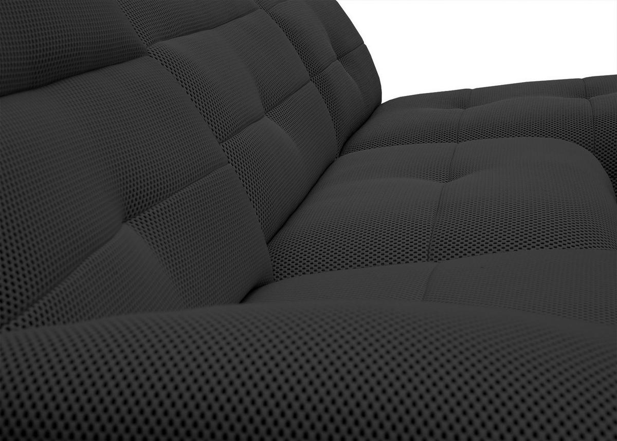 ECKSOFA TRENTO 4-Sitzer, schwarz - Schwarz, Holzwerkstoff/Kunststoff (262/165cm) - Wozimo