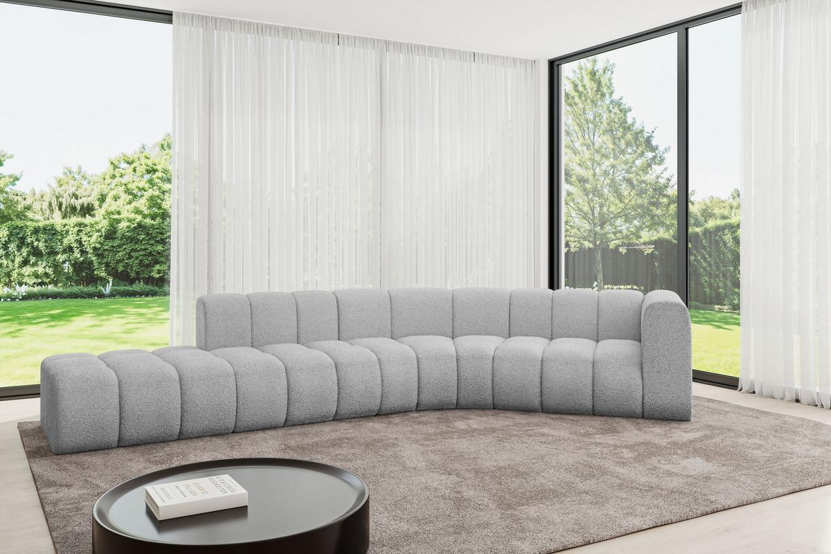 ECKSOFA modulares Sofa Tilmo-L1 - 399x194x70 cm Hellgrau - Hellgrau, Holzwerkstoff/Textil (399/194cm) - ALTDECOR