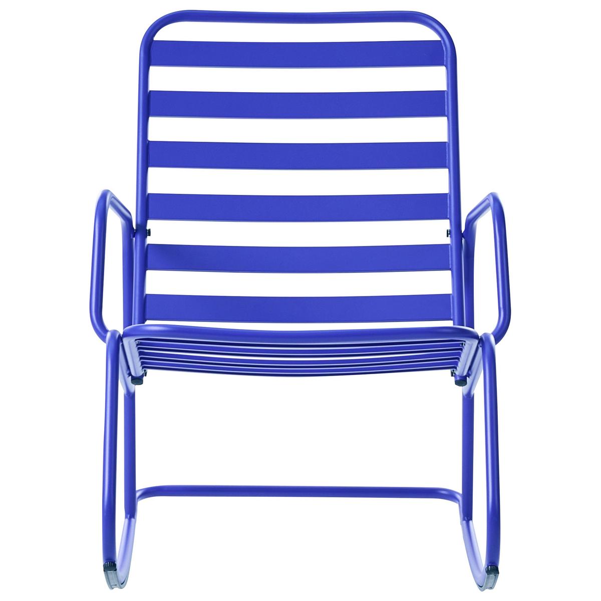 GARTEN-SCHAUKELSTUHL Blau Turi - Blau, Metall (66/92/96cm) - Beliani