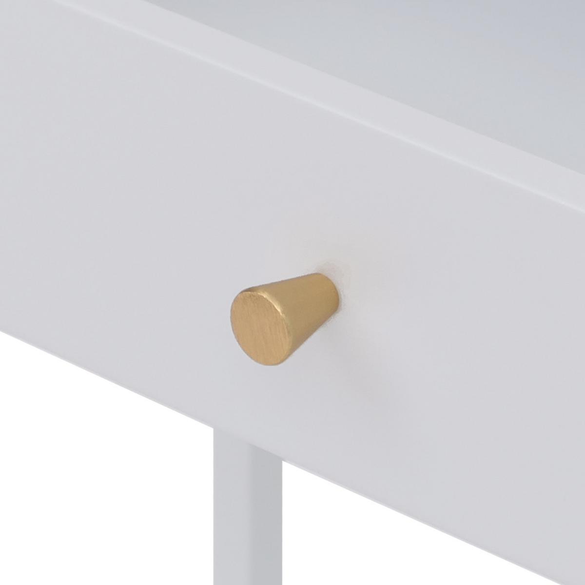 NACHTTISCH rechteckig Weiß - Weiß, Metall (43/50/41cm) - MCW