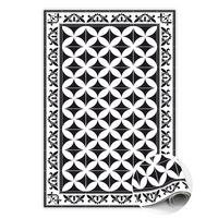 VINYL TEPPICH 80x120 cm Spanische Kacheln - Schwarz/Weiß, Kunststoff (80/120cm) - TULUP