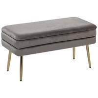 TRUHENBANK Grau Durham - Grau, Textil (79/43/37cm) - Beliani