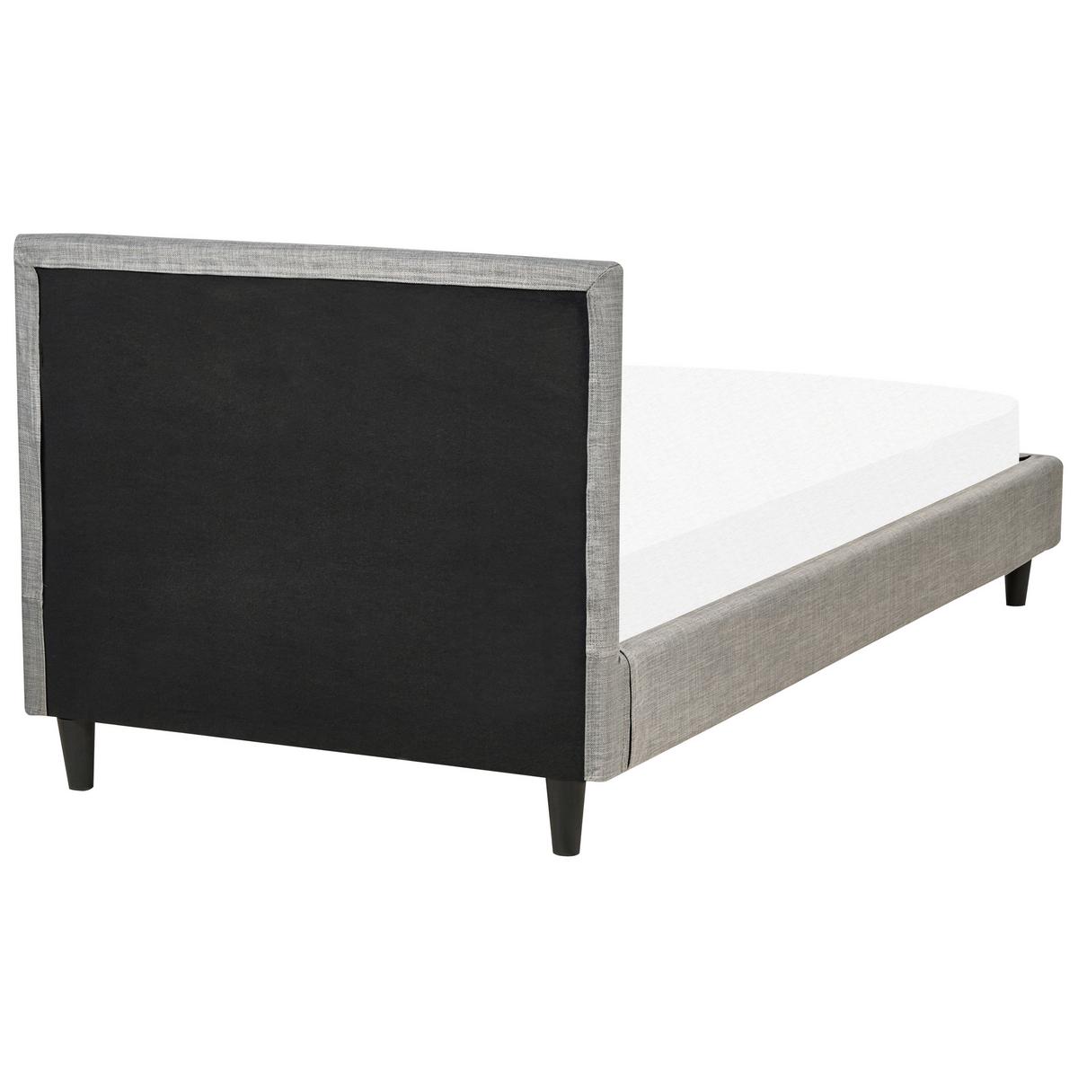BETTRAHMENBEZUG 90/200 cm Hellgrau Fitou - Hellgrau/Grau, Textil (100/214cm) - Beliani