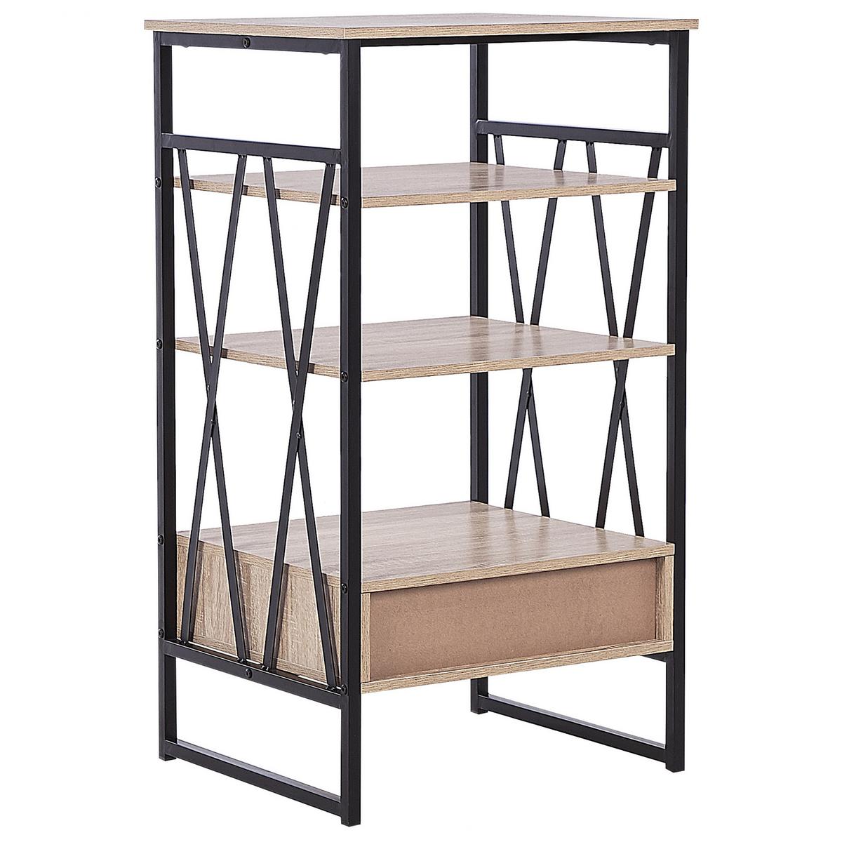 REGAL 3 Fächer Keene - Hellbraun, Holzwerkstoff (56/101/51cm) - Beliani
