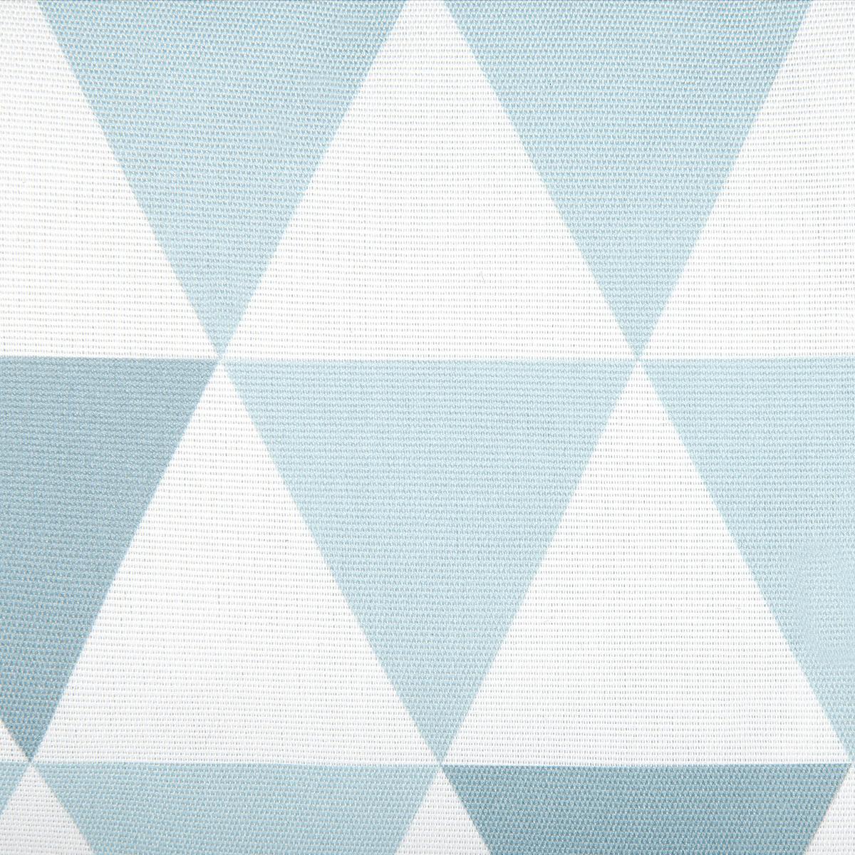 GARTENKISSEN 2er-Set Dreiecke blau/weiss 40/70 cm Trifos - Hellblau, Textil (40/70cm) - Beliani