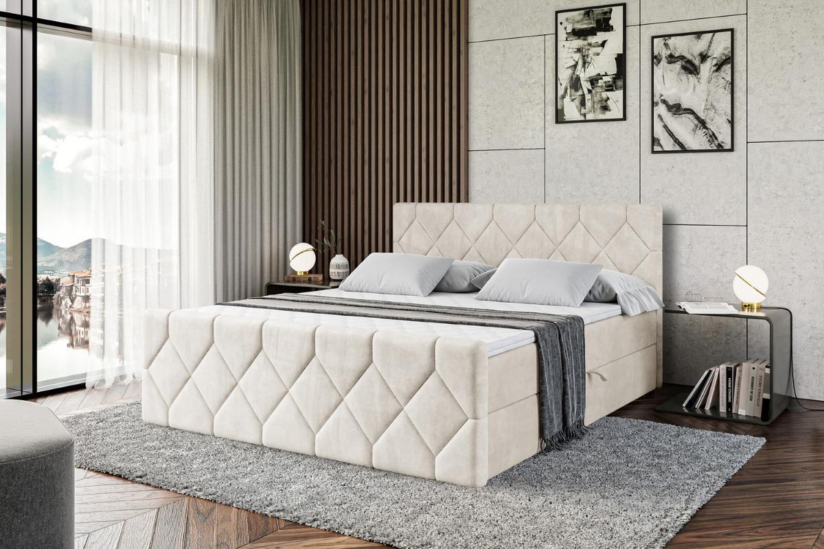 BOXBETT CATOR-Z - 140x200 cm - H3 - Ecru - Ecru, Holzwerkstoff (140/200cm) - ALTDECOR