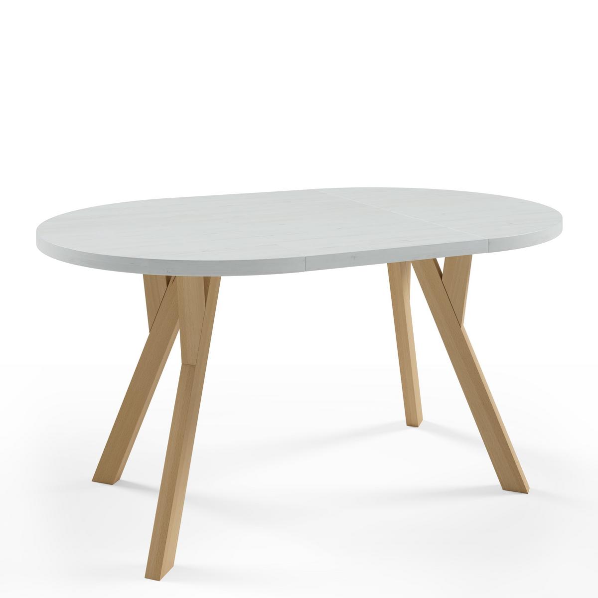 ESSTISCH FABIO Ausziehbar 100 - 140 / 100 x 77 cm - Weiß/Eiche Artisan, Holz (100/100/77cm) - MASSENO