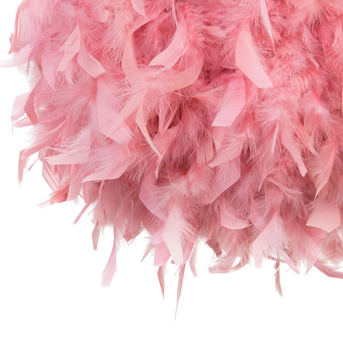 HÄNGELEUCHTE Drava 40/40/154 cm - Pink, Naturmaterialien (40/40/154cm) - Beliani