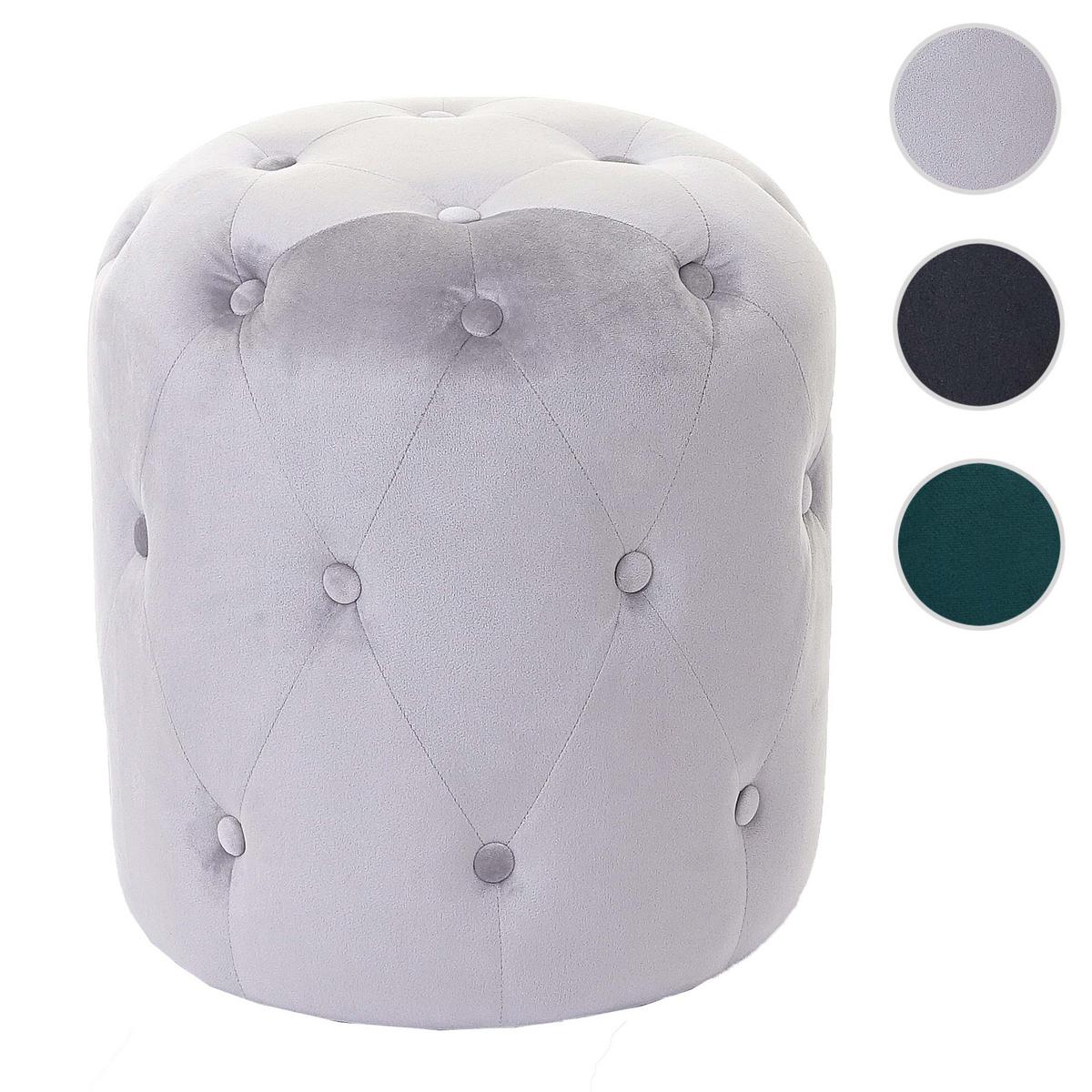 HOCKER Grau - Grau, Textil (39/42/39cm) - MCW