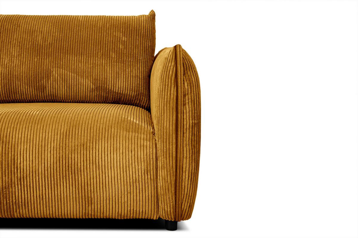 ECKSOFA TAUER 5-Sitzer, honig - Schwarz/Honig, Holzwerkstoff/Kunststoff (174/292cm) - Wozimo
