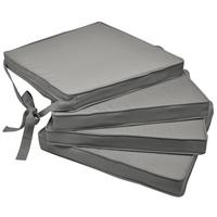 STUHLKISSEN Loft SK 45/40/5 cm Hellgrau 4tlg - Hellgrau, Textil (40/45cm) - Beautissu 