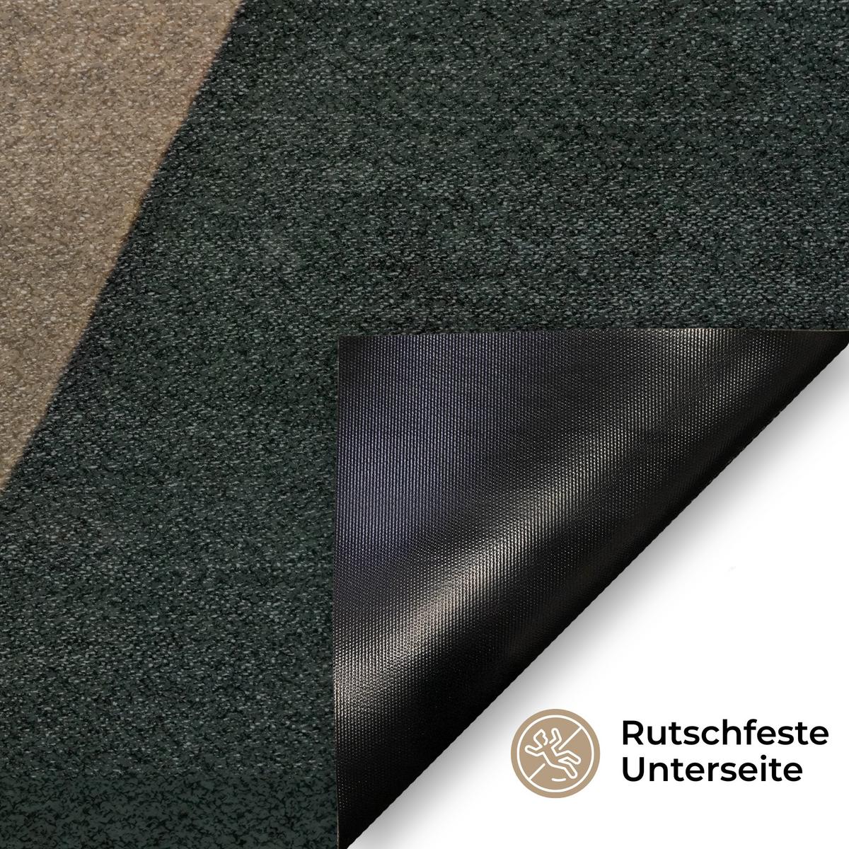 FUSSMATTE Formen - Ockergelb - Abstrakt Flurteppich 90x60 cm - Multicolor, Kunststoff (90/0.4cm) - MuchoWow