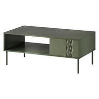 COUCHTISCH Tresse - Grün, Holzwerkstoff/Metall (60/110/40cm) - MIRJAN24