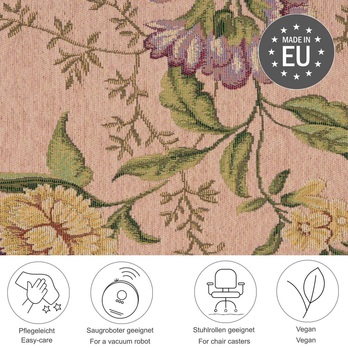 FLACHWEBTEPPICH Flomi 60x90 cm - Rosa, Textil (60/90cm) - THEKO