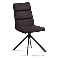 ESSZIMMERSTUHL (6er-Set) Drusy 47x92x60 Schwarz/Espresso - Dunkelbraun/Schwarz, Kunststoff (60/92/47cm) - 58aufmkessel