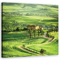 WANDBILD landschaften grün - Grün, Textil (40/40cm) - Feeby