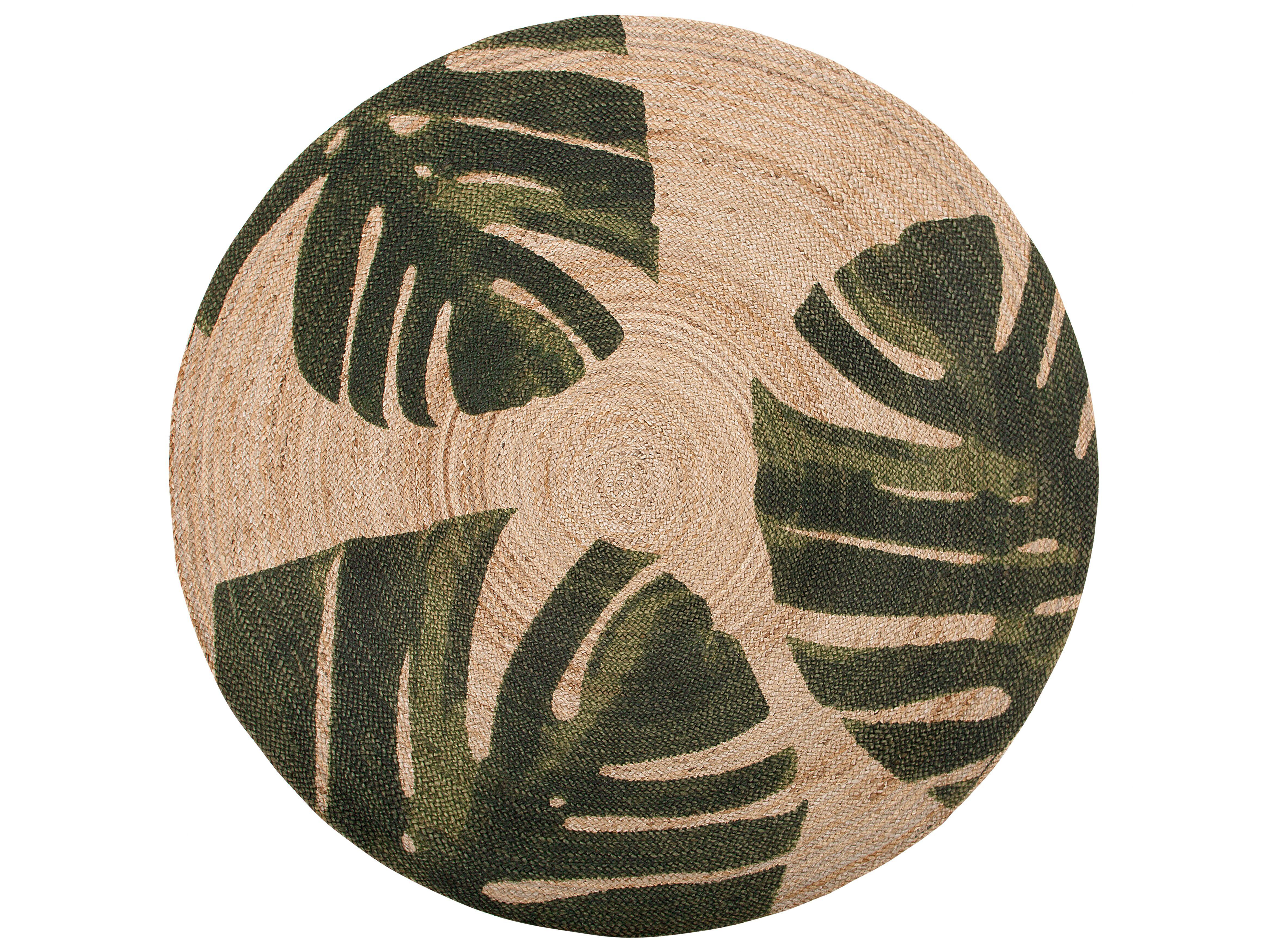 TEPPICH geflochten Incik 140/140 cm - Beige, Naturmaterialien (140/140cm) - Beliani