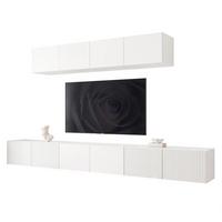 TV-LOWBOARD ANGEL VII mit LED-Beleuchtung, 300 cm Weiß matt - Weiß, Holzwerkstoff (300/72/40cm) - Idohome