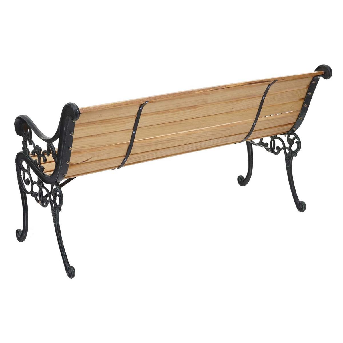 GARTENBANK Schwarz, Braun - Schwarz/Braun, Holz (125/72/37cm) - MCW