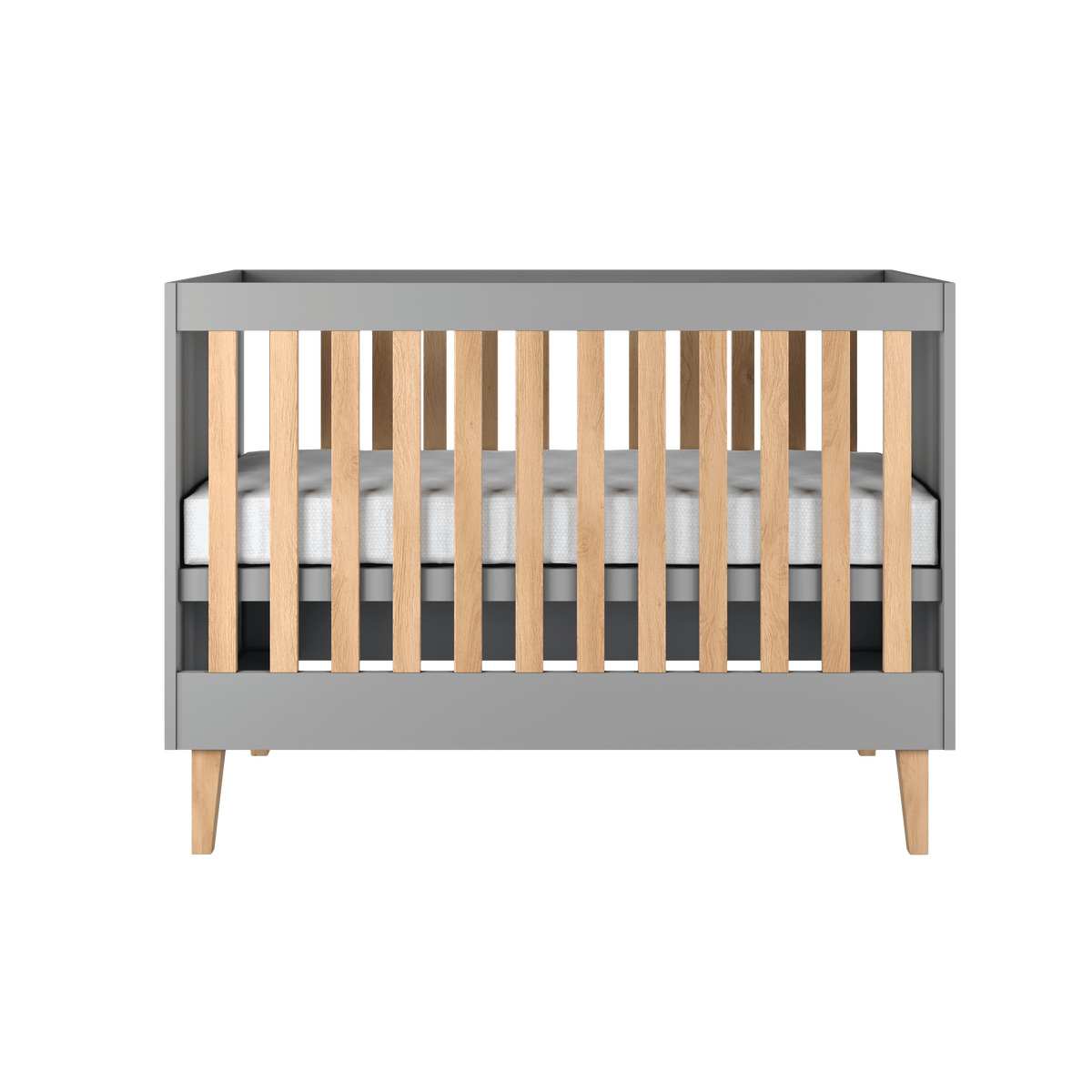 KINDERBETT Kubi ohne Schublade ohne Matratze Grau 120/60 - Grau, Holzwerkstoff (60/120cm) - RAUMHIRSCH FURNITURE