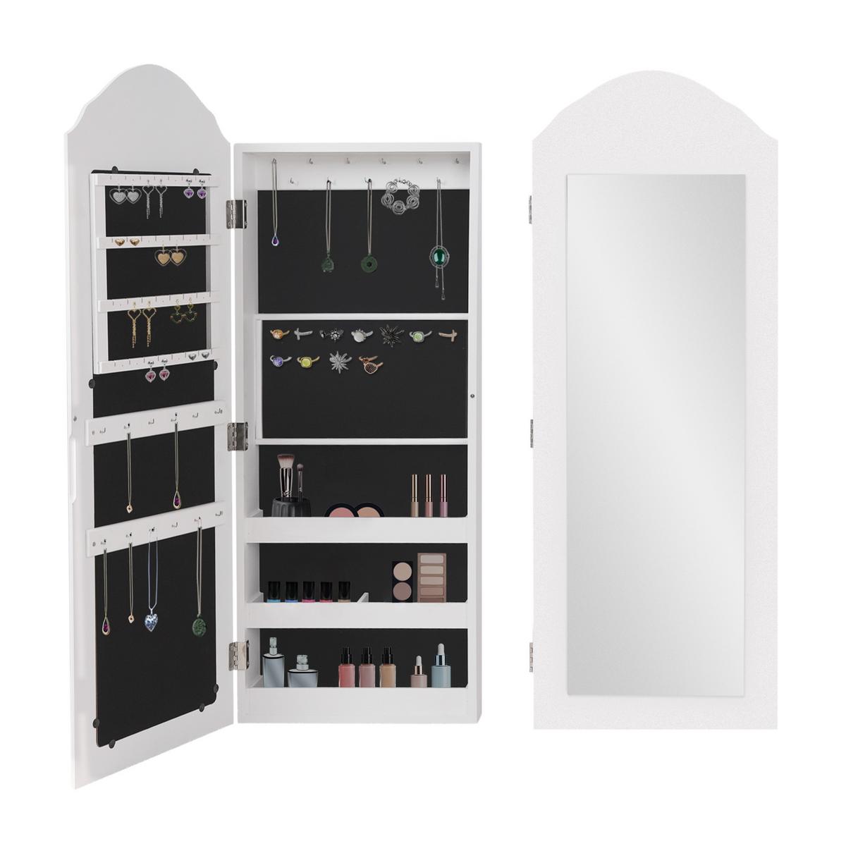 SCHMUCKSCHRANK - Weiß, Holzwerkstoff (9/95/35cm) - ML-DESIGN
