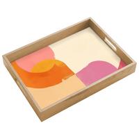 TABLETT Formen - Abstrakt - Farbenfroh 40x30 cm - Orange, Holz (40/5/5cm) - OnlyWow
