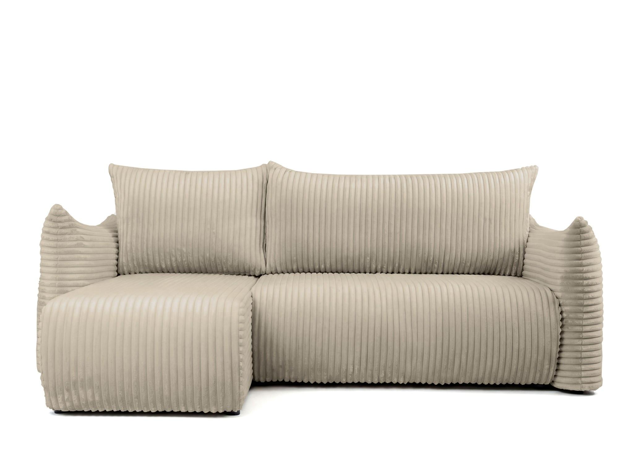 ECKSOFA Mailand Xs Mit Schlaffunktion - Taupe, Holzwerkstoff/Textil (154/226cm) - Fun Möbel