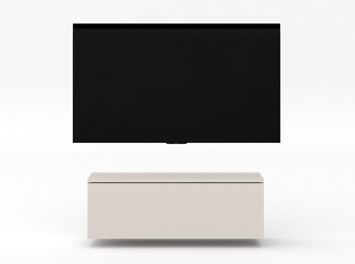 LOWBOARD Loriano 100 Beige Kaschmir 100/34/32 cm – TV Board - Beige, Holzwerkstoff/Kunststoff (100/34/32cm) - AX Living