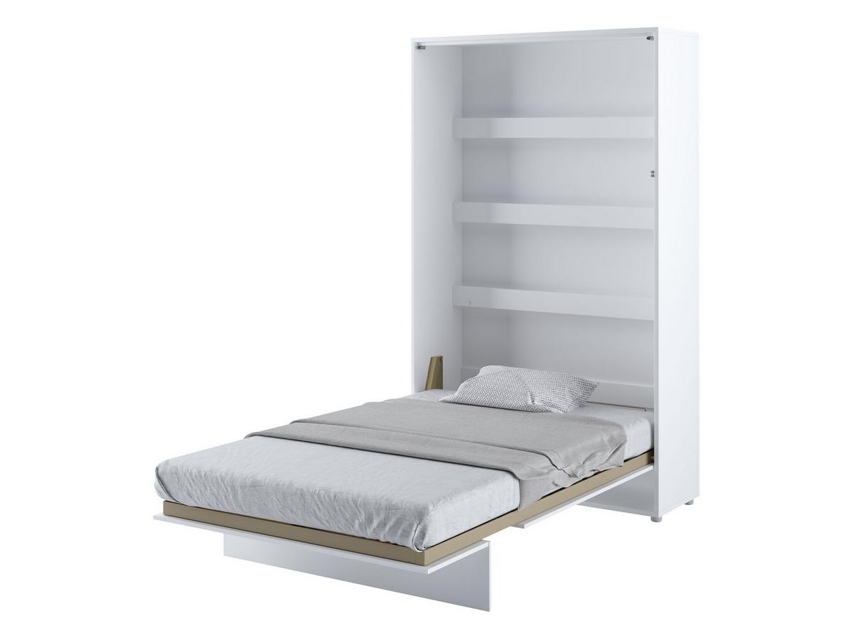SCHRANKBETT Bed-Concept BC-02 120x200 mit zwei LED-Lampe - Weiß/Grau, Holz/Holzwerkstoff (120/200cm) - MIRJAN24