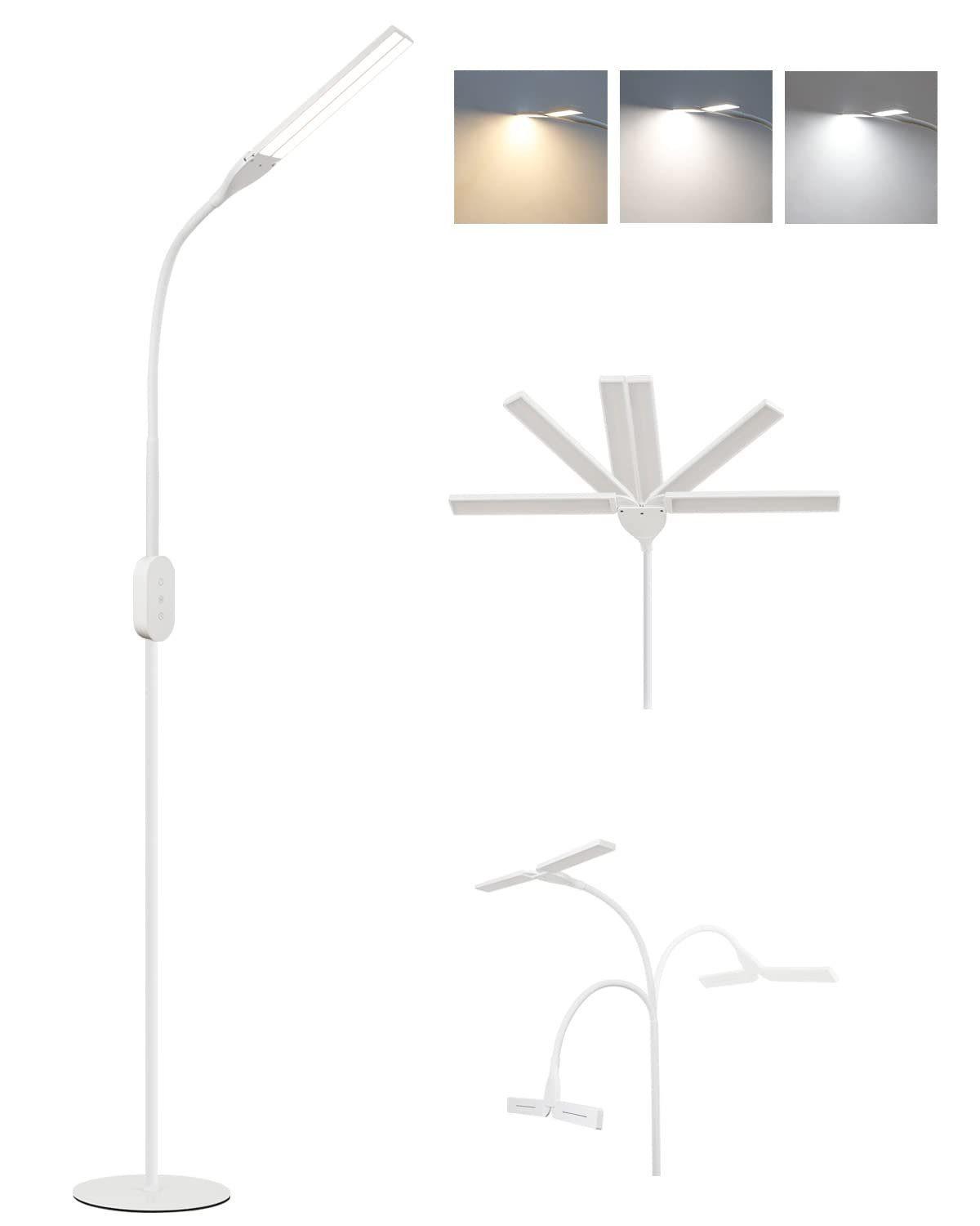 STEHLEUCHTE Duisburg 44/22/158 cm - Weiß, Metall (40/25/145cm) - Nettlife