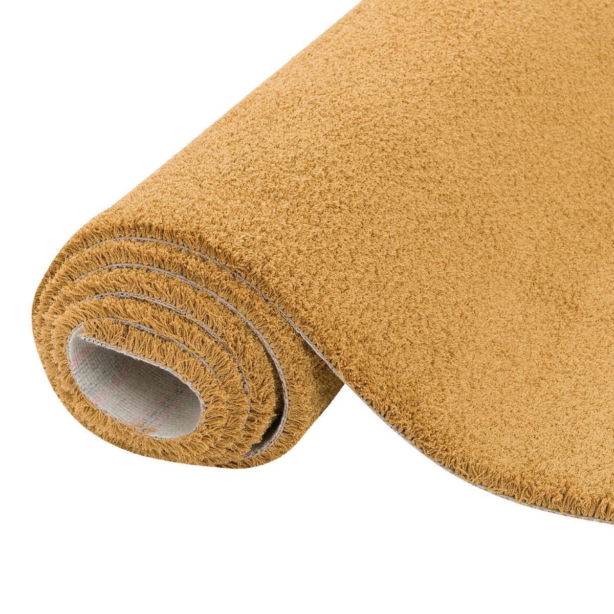 LUXUS HOCHFLOR SHAGGY TEPPICH VELVET - Currygelb, Textil (100/400cm) - Snapstyle