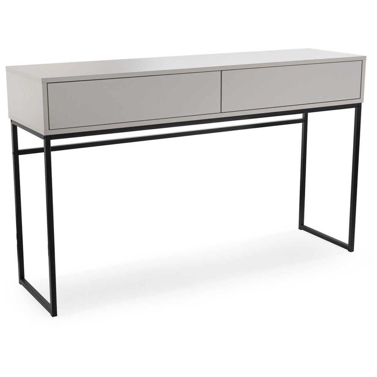 KONSOLENTISCH Giana mit 2 Schubladen, 137 cm, Beige Sand - Sandfarben/Beige, Holzwerkstoff (37/137/83cm) - Beautysofa