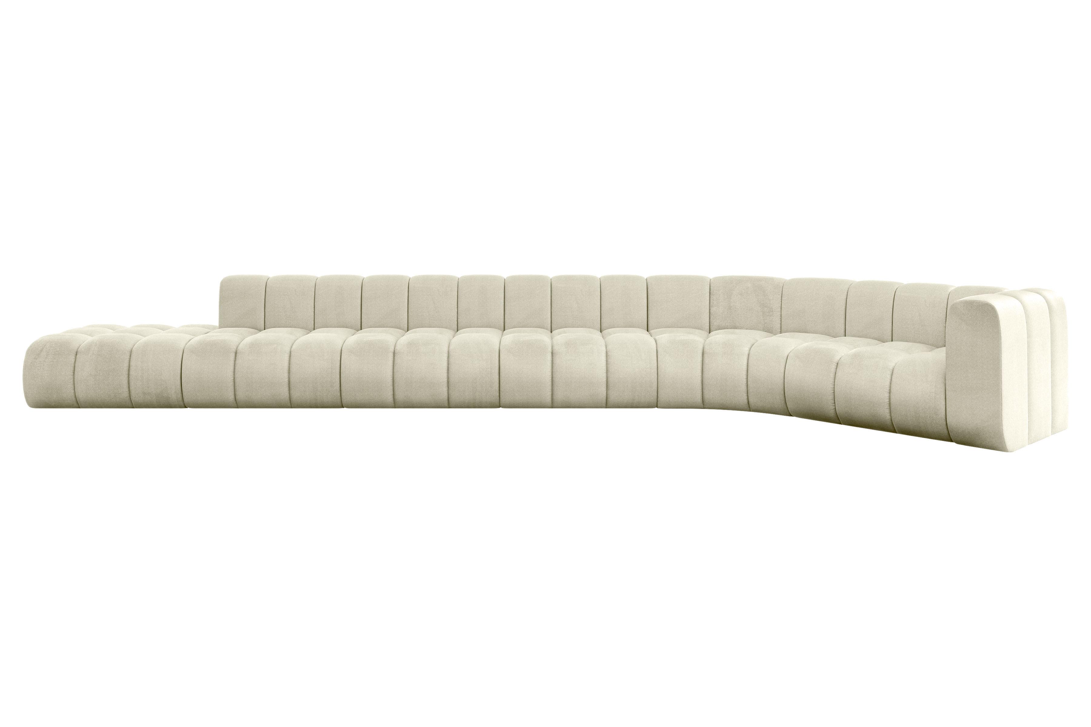 ECKSOFA modulares Sofa Tilmo-L3 - 581x194x70 cm Beige - Beige, Holzwerkstoff/Textil (581/194cm) - ALTDECOR