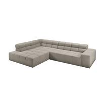 ECKSOFA NEVADA Grau Cord - Schwarz/Grau, Kunststoff/Textil (319/215cm) - KAWOLA