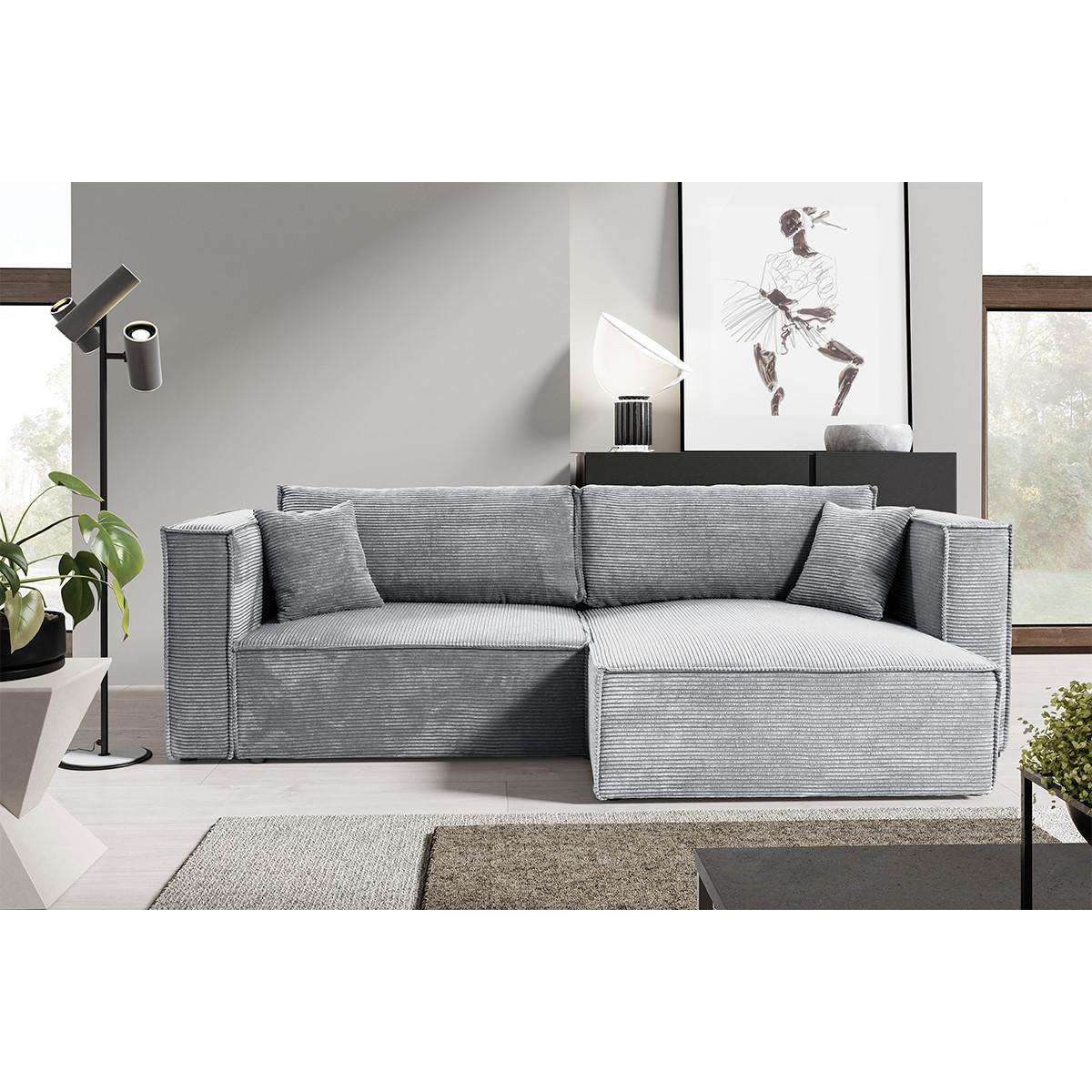SOFA Jimmy 3 Sitzplätze Hellgrau - Grau, Holz (245/77/148cm) - Petits-meubles