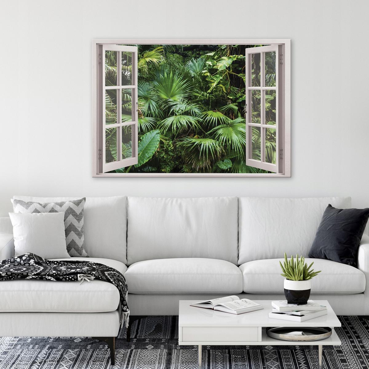 BILDER auf Leinwand Grüne Blätter Modern 120x80 - Multicolor, Holzwerkstoff (120/80cm) - Wallarena