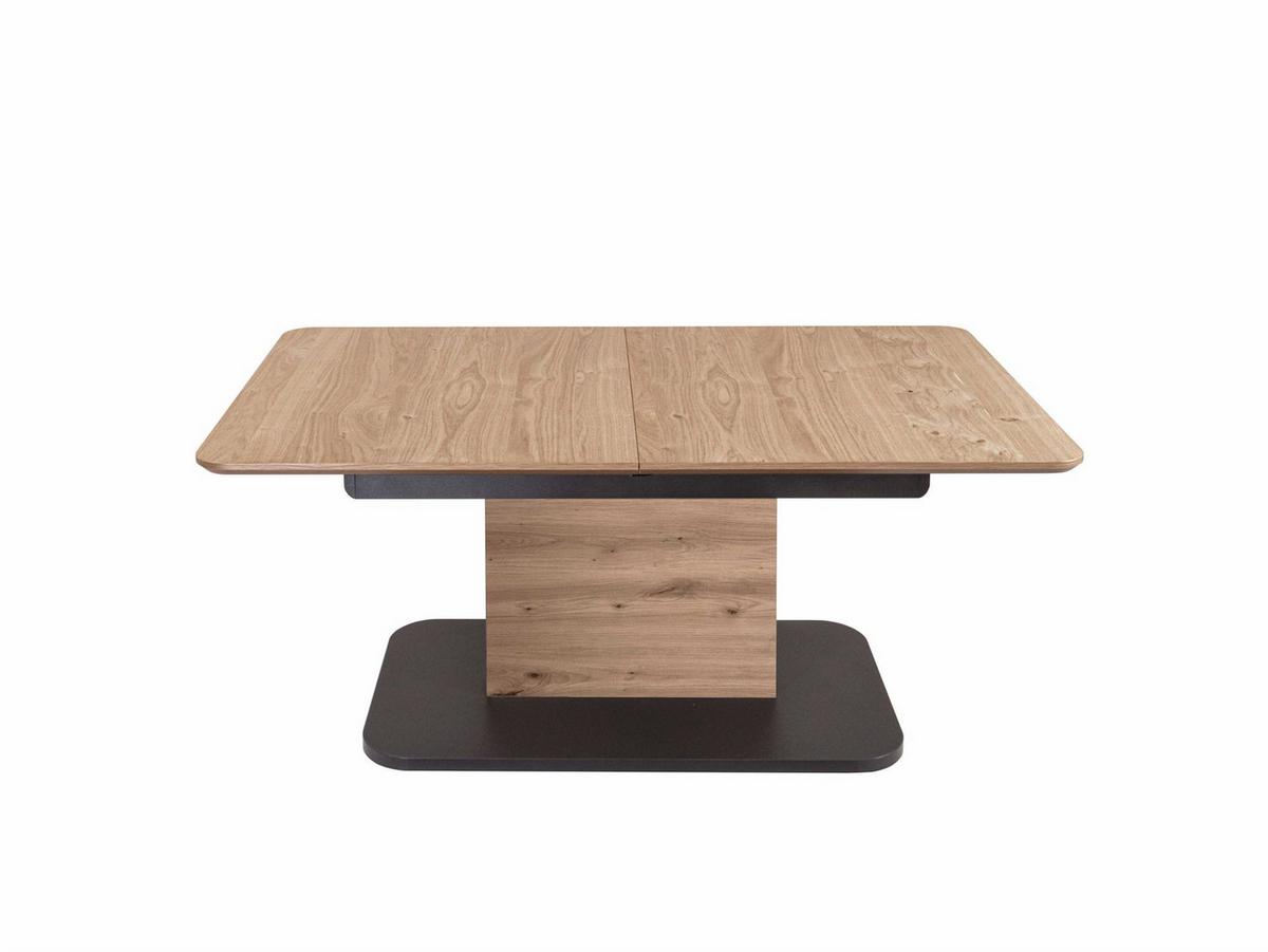 COUCHTISCH höhenverstellbar und ausziehbar Circe 120x54x70 Wildeiche - Wildeiche/Schwarz, Holz (120/70/70cm) - 58aufmkessel