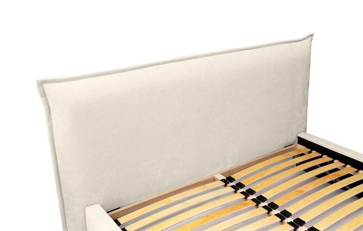 POLSTERBETT Amada Komplettset - Creme, Holzwerkstoff/Textil (180/200cm) - Fun Möbel