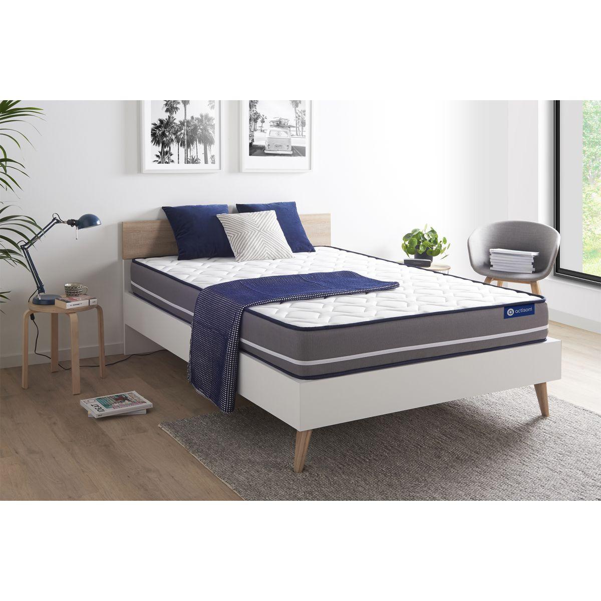 MATRATZE Actilatex pur Latex und Memory-Schaum 130 x 200 cm h3 - Weiß, Textil (130/200cm) - ACTISOM