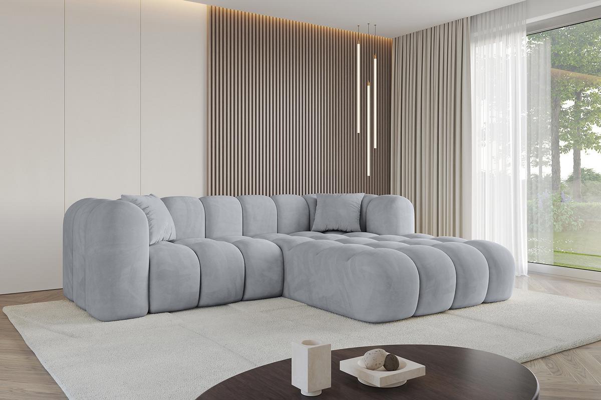 ECKSOFA Ottomane Rechts OLEA-L1 - 231x173x74 cm Titanfarben - Titanfarben/Schwarz, Holzwerkstoff/Kunststoff (231/173cm) - ALTDECOR