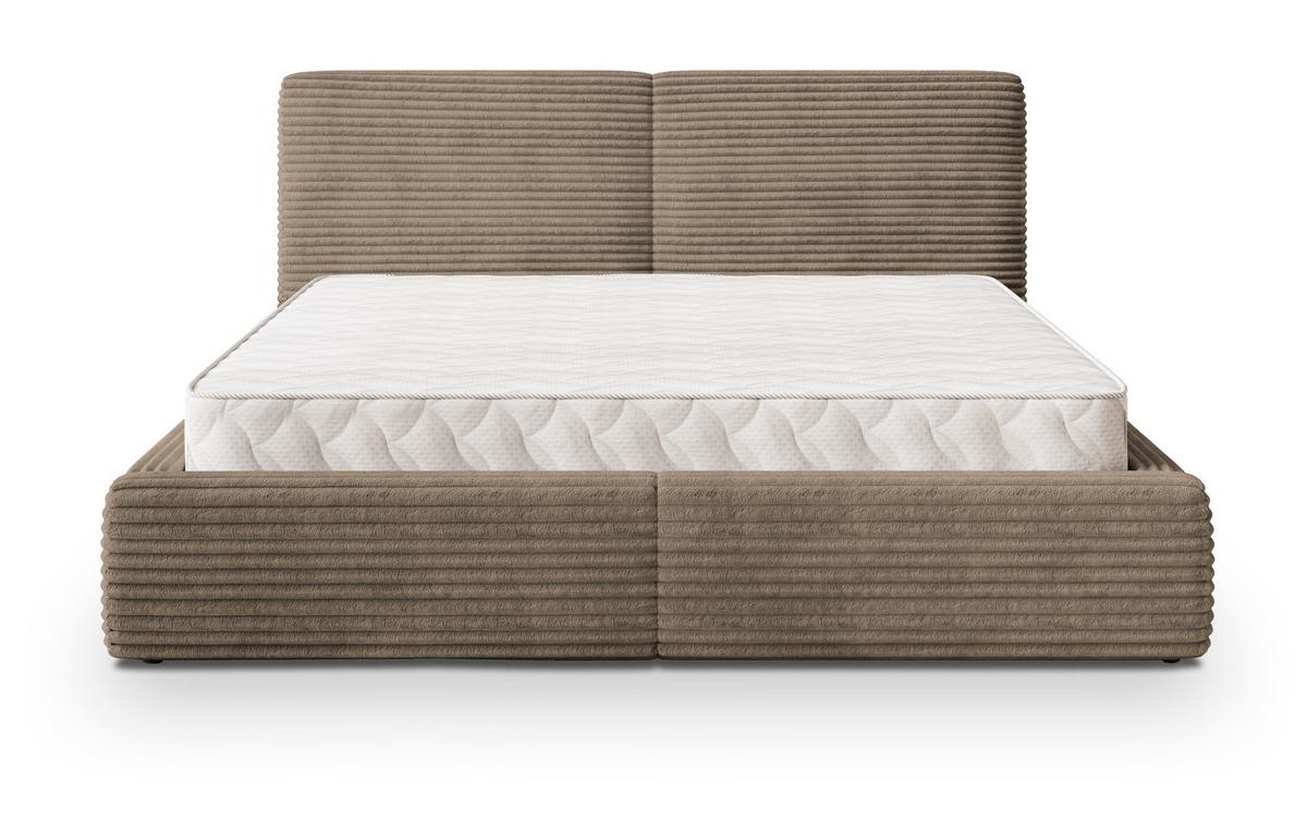 POLSTERBETT FELURO T 200x200 cm mit Bettkästen - Beige - Beige, Holz/Textil - MASSENO