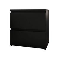 NACHTTISCH Malwa M2 - Schwarz, Holzwerkstoff (40/40/30cm) - MIRJAN24