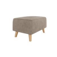 HOCKER Mario Dunkelbeige Microfaser - Beige/Naturfarben, Buchenholz/Textil (95/51/63cm) - S-Style Möbel