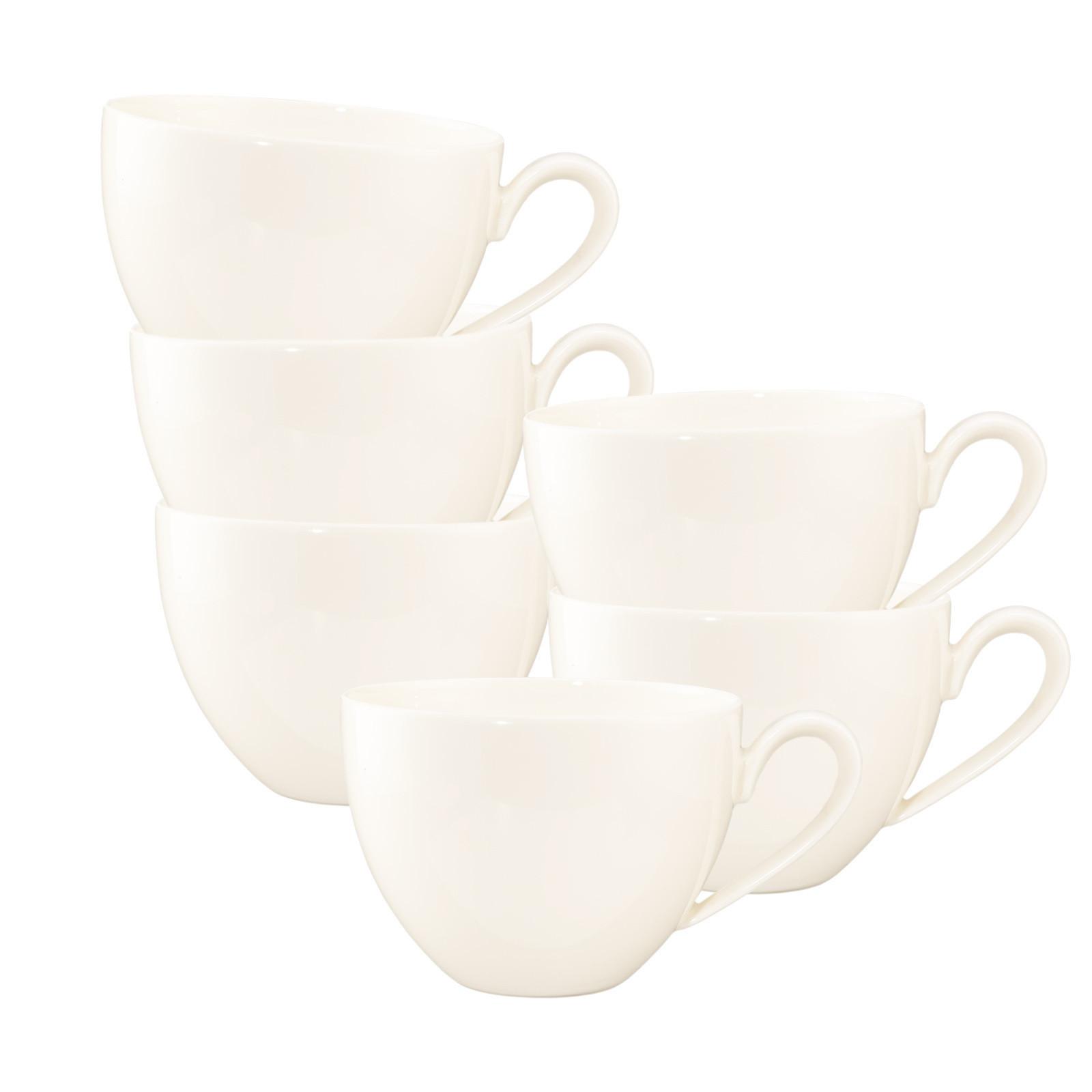 MILCHKAFFEETASSEN Savona Fine Diamond creme 340 ml 6er Set - Creme, Keramik (0.34L) - Seltmann Weiden