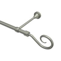 GARDINENSTANGE Primus Allegra 100 cm, 1-läufig (ohne Ringe), 16 mm Ø Chrom matt - Chromfarben/Nickelfarben, Metall (100cm) - INTERDECO