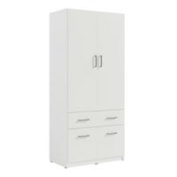 KLEIDERSCHRANK Weiß 91/197/52 - Weiß, Holzwerkstoff (91/197/52cm) - RAUMHIRSCH FURNITURE