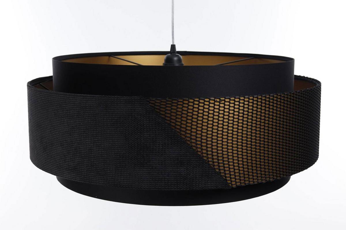 HÄNGELEUCHTE Gold 60/25 cm - Schwarz, Kunststoff (60/1.9/25cm) - ONZENO