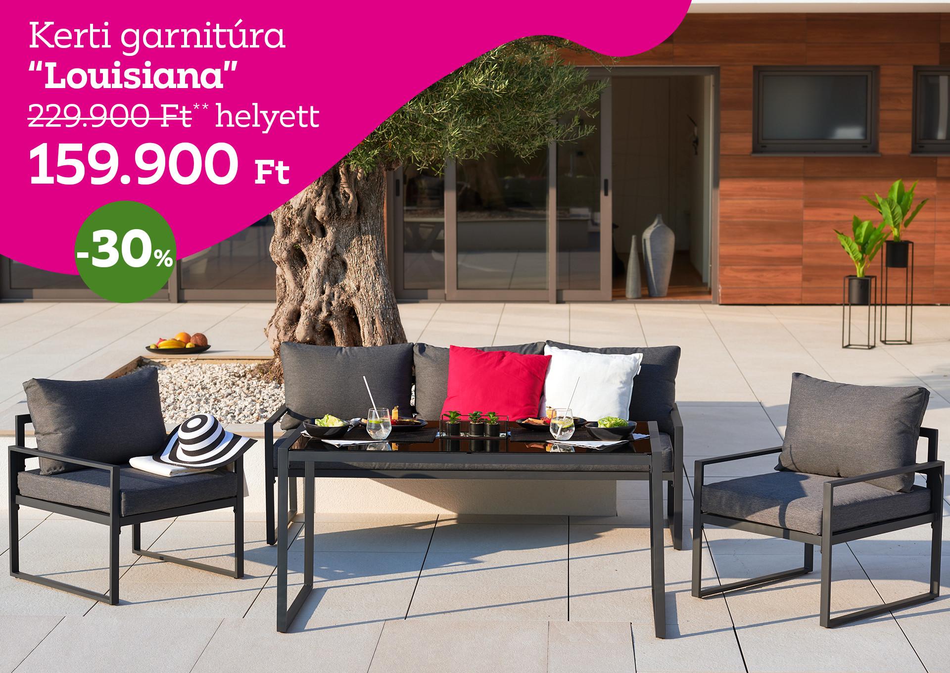 Kerti garnitúra LOUISIANA 229900Forint helyett 159900Forint kedvezmény mértéke 30%