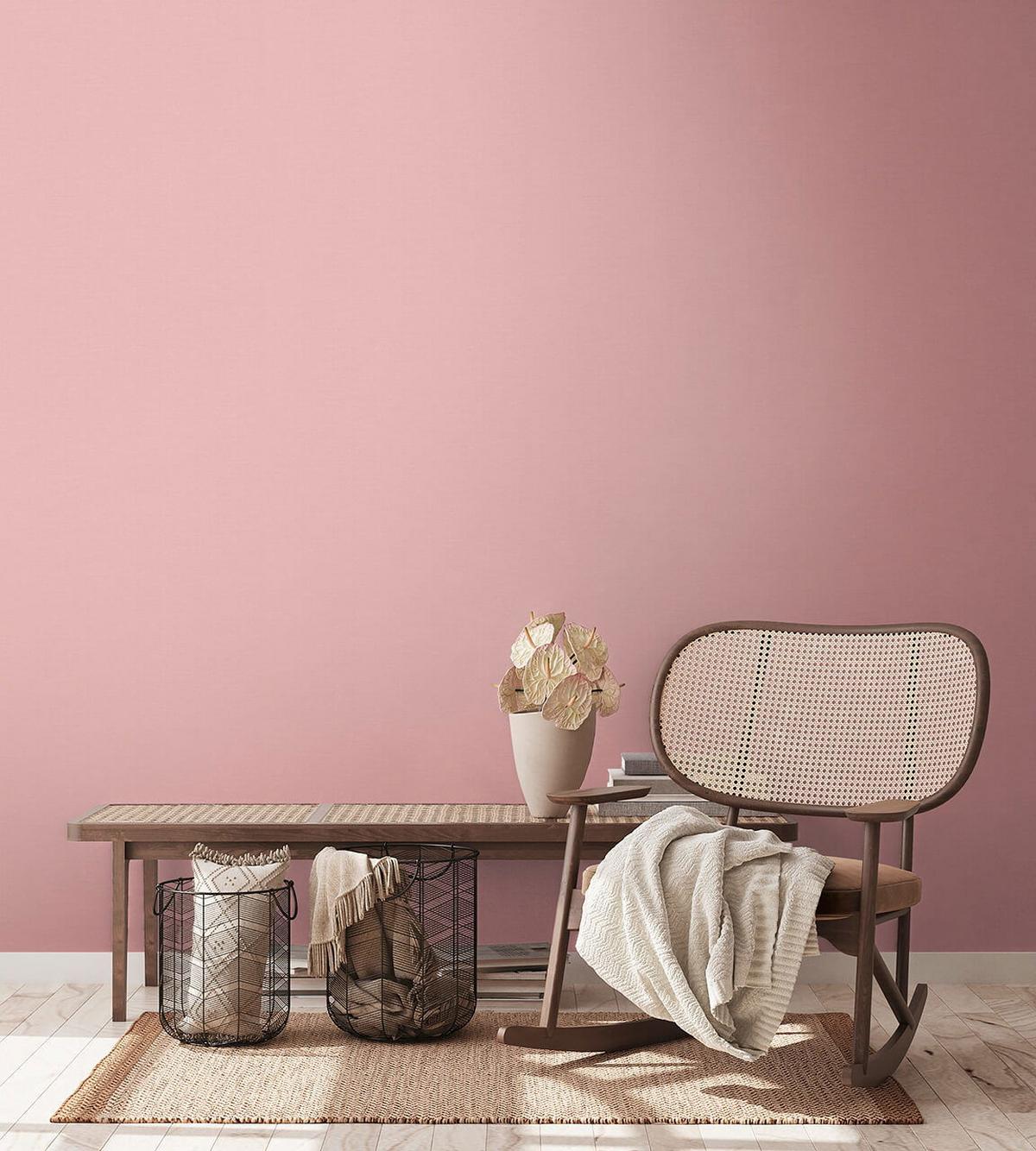 VLIESTAPETE Rosa 53/1005 cm - Pink, Textil (53/1cm) - KUNSTLOFT