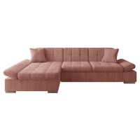 ECKSOFA Montana Cord, Seite: Links - Dunkelrosa, Holz/Textil (278/161cm) - MIRJAN24